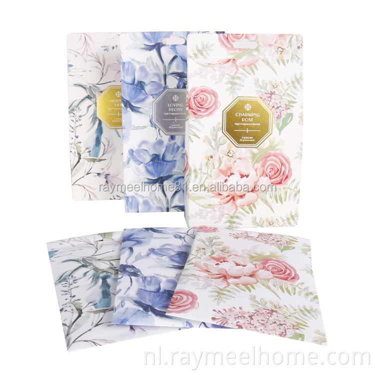 Nieuw ontwerp aangepaste papieren zakje garderobe geurt lade Sachet